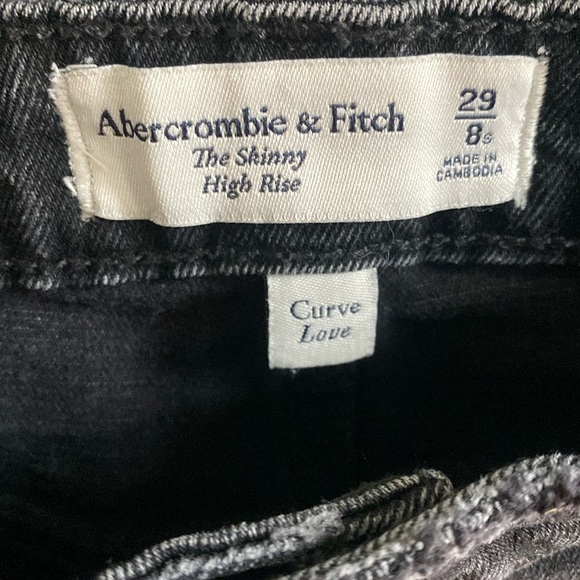 Abercrombie curve love black jeans straight 29/8 - Picture 4 of 5